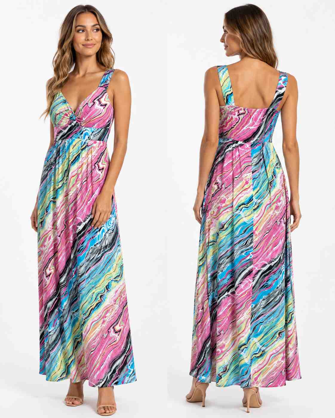 Silvia Twist Maxi Dress (Thrift Article)