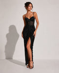No Apologies Corset Maxi Dress (Thrift Article)