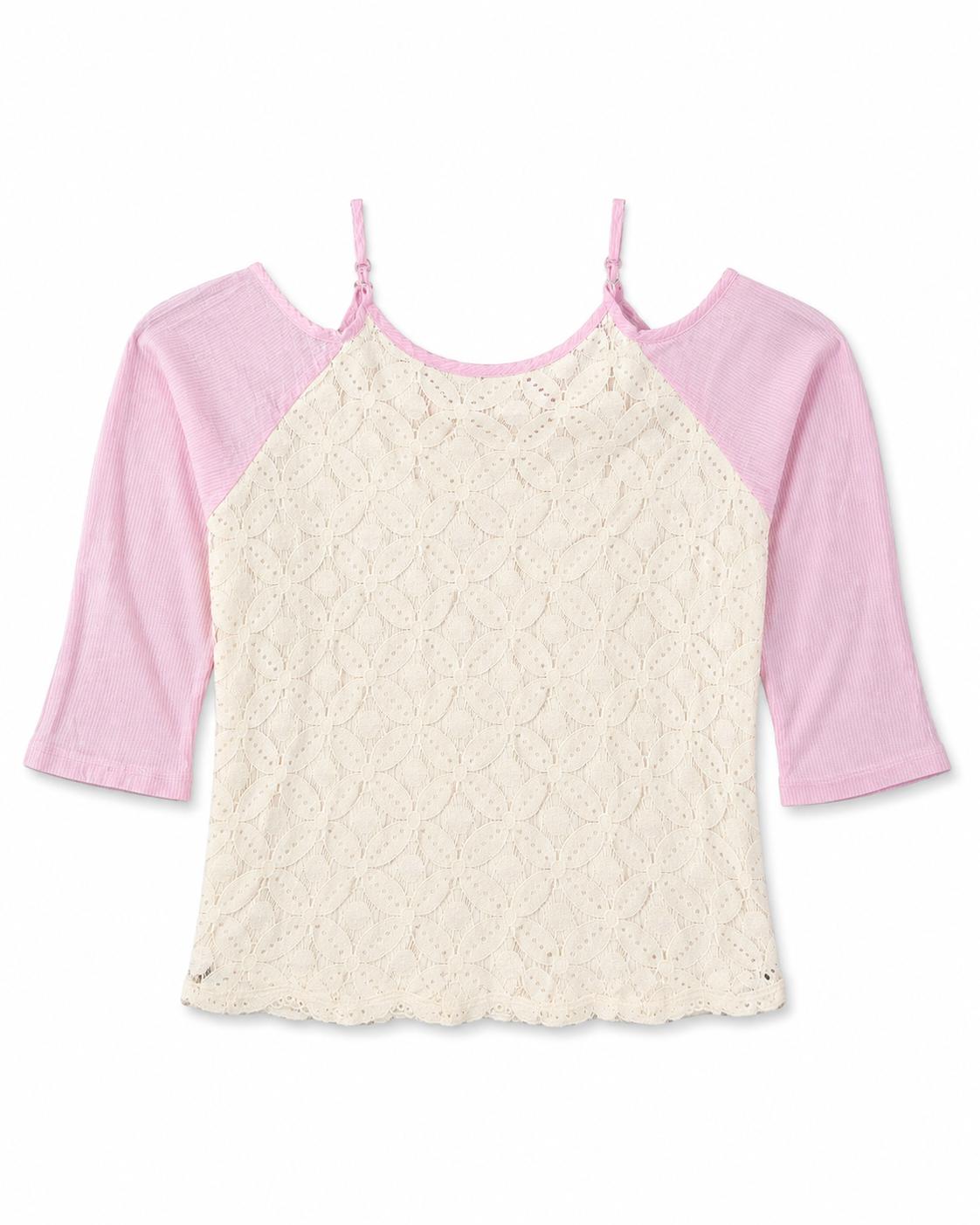 boho-style cold shoulder blouse (Thrift Article)