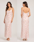 Renesmee Pink Floral Chiffon Maxi Dress (Thrift Article)